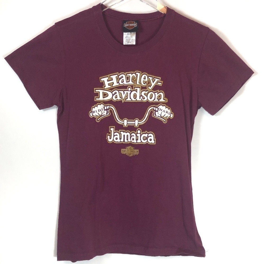 Harley Davidson Ride Hard Jamaica Fitted Tee